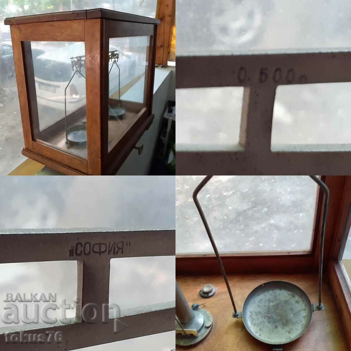 Old Bulgarian laboratory, medical, pharmacy scales - 7 Old Bulgarian laboratory, medical, pharmacy scales - 7