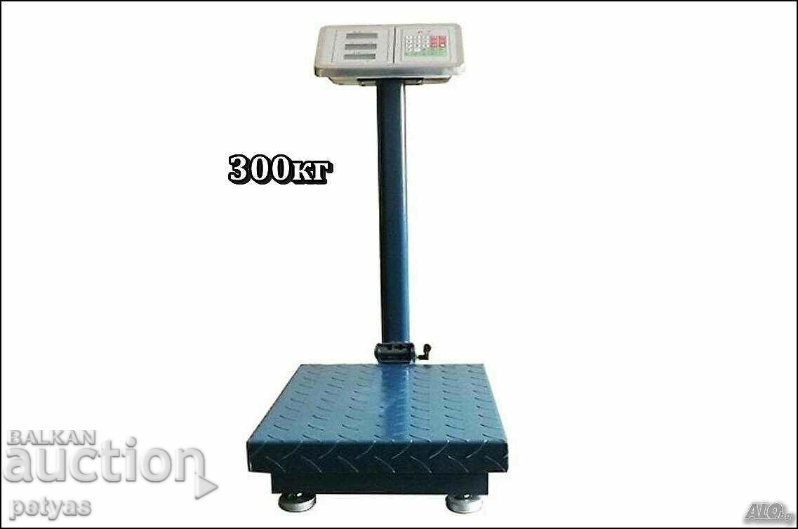 Electronic folding metal scale up to 300 kg.