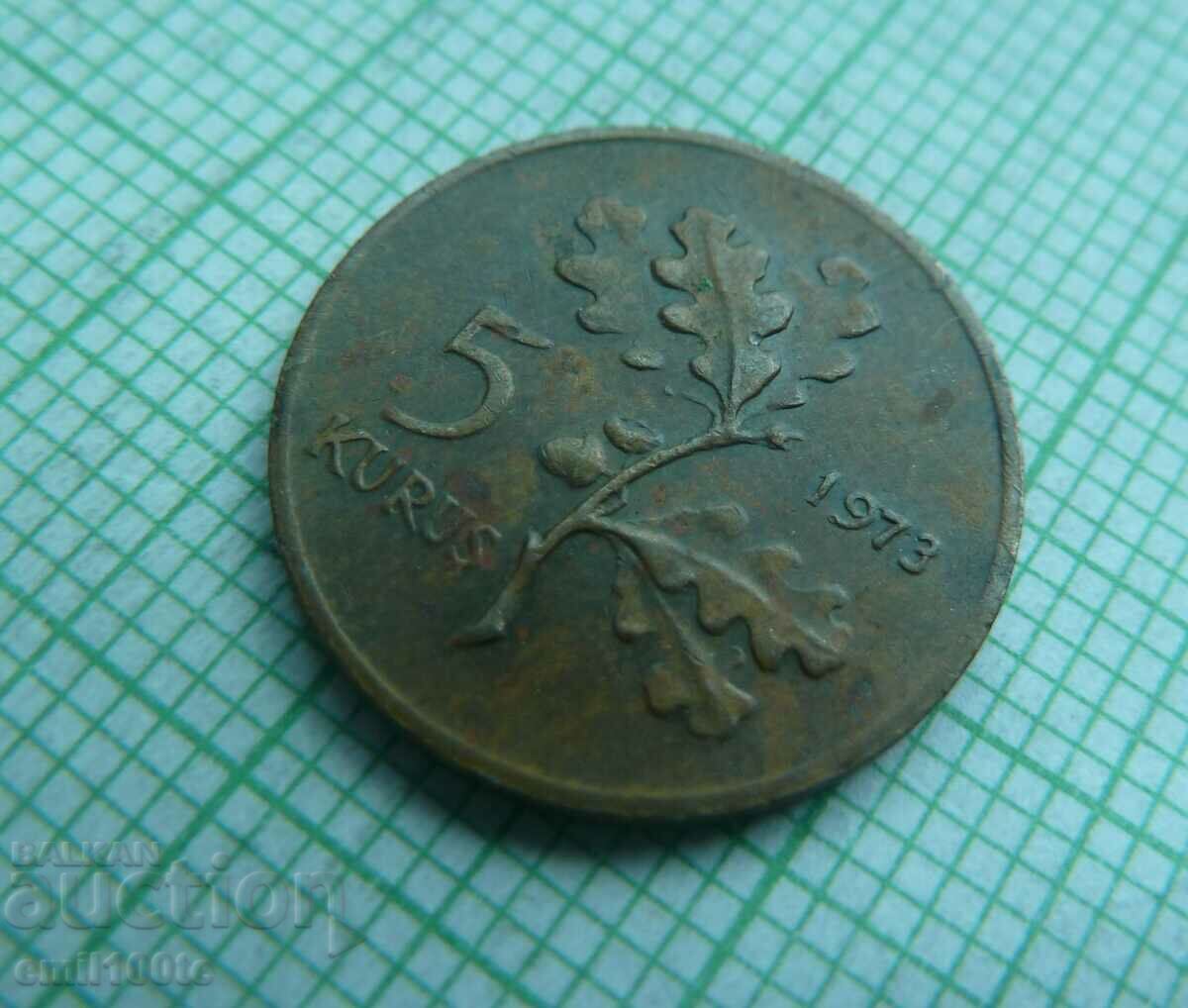 Auction 5 kurush 1973 Turkey Auction 5 kurush 1973 Turkey