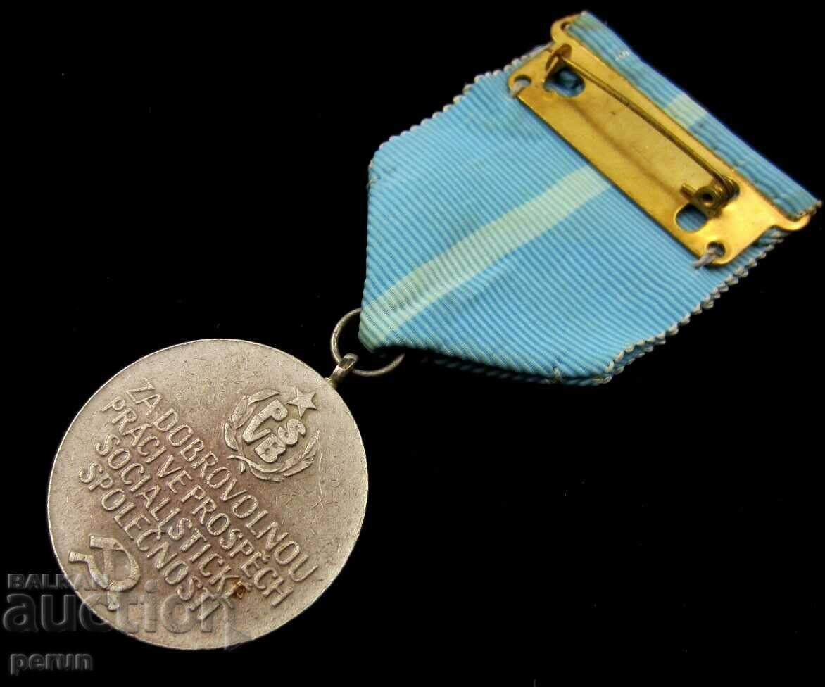 Auction Communism-Medal-For voluntary work in favor of socialism Auction Communism-Medal-For voluntary work in favor of socialism