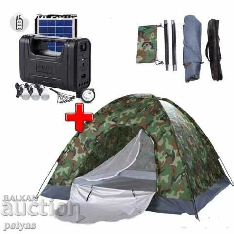 Tent + Mobile solar lighting system