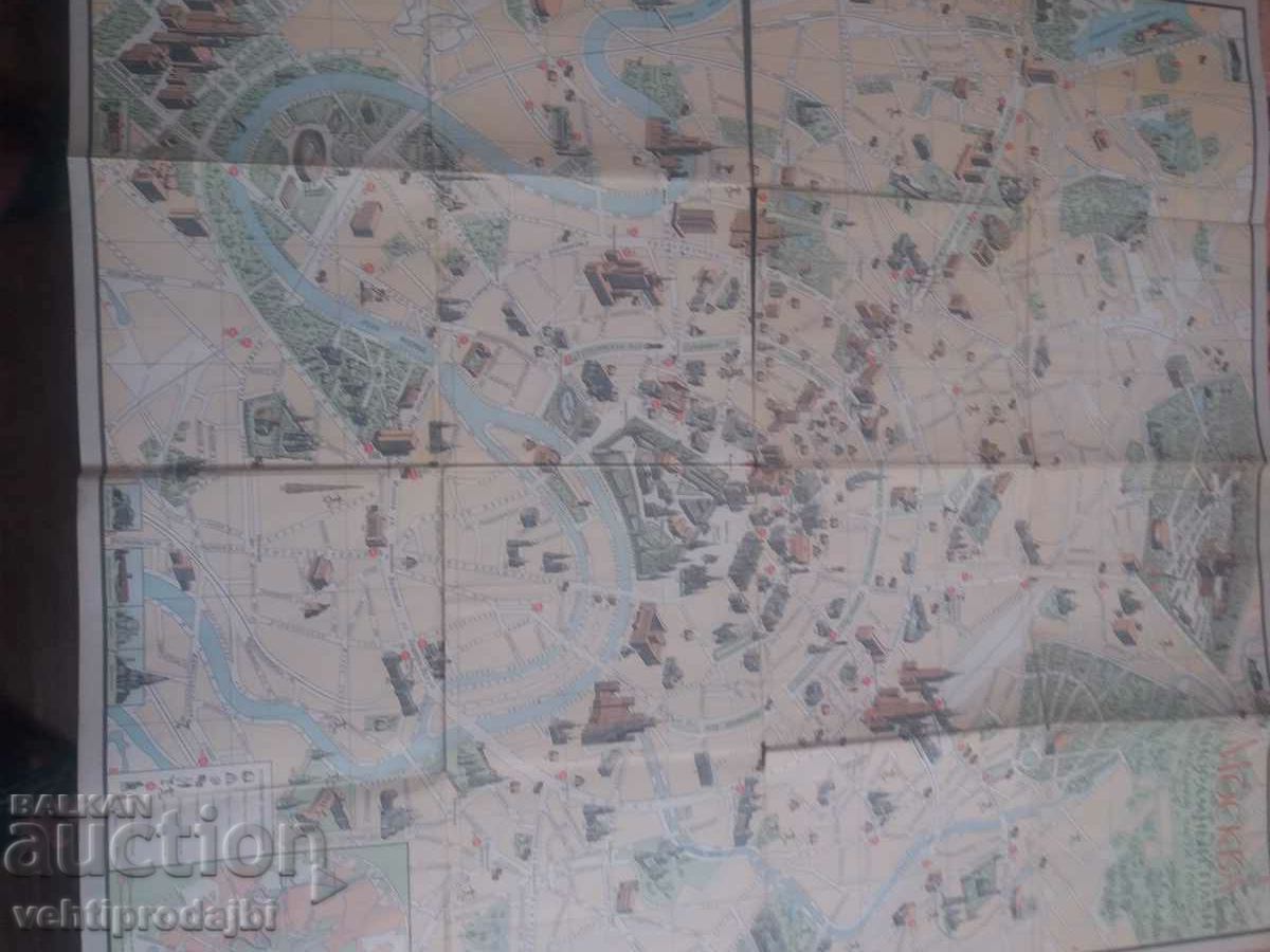 Auction Lot of old panoramic maps of Moscow and Bulgaria Auction Lot of old panoramic maps of Moscow and Bulgaria