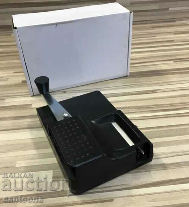 Manual cigarette filling machine with metal mechanism with price 49.98 BGN | € 25.55 Manual cigarette filling machine with metal mechanism with price 49.98 BGN | € 25.55