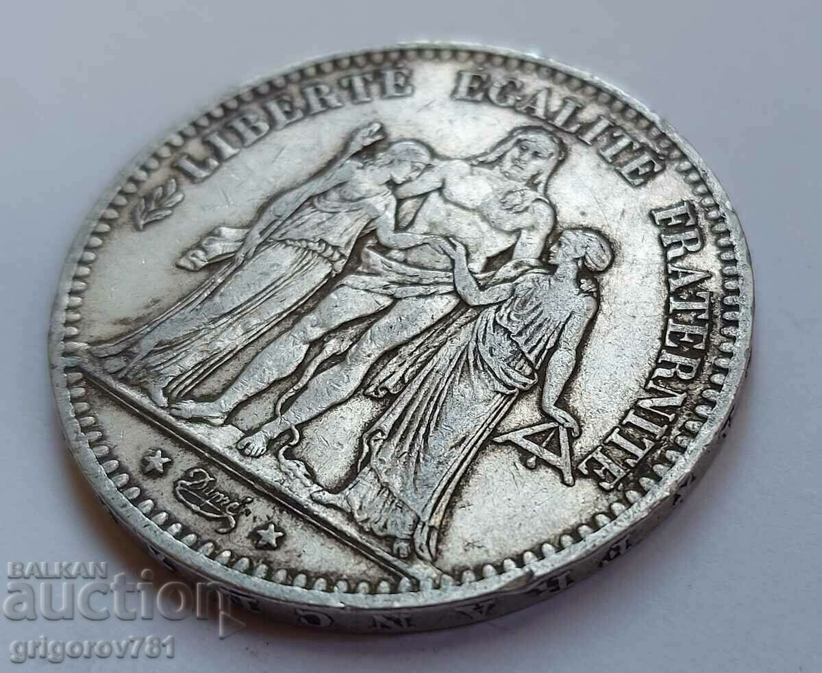 Ασημένιο 5 φράγκα Γαλλία 1875 Ένα ασημένιο νόμισμα #19 - 6