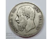 5 франка сребро Белгия 1873 - сребърна монета #22