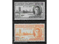 CAYMAN ISLANDS 1946 PEACE ISSUE SET OF 2 MH