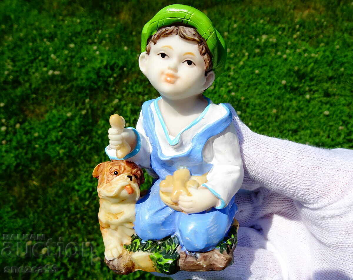 German porcelain figurine Child with dog - 6 German porcelain figurine Child with dog - 6