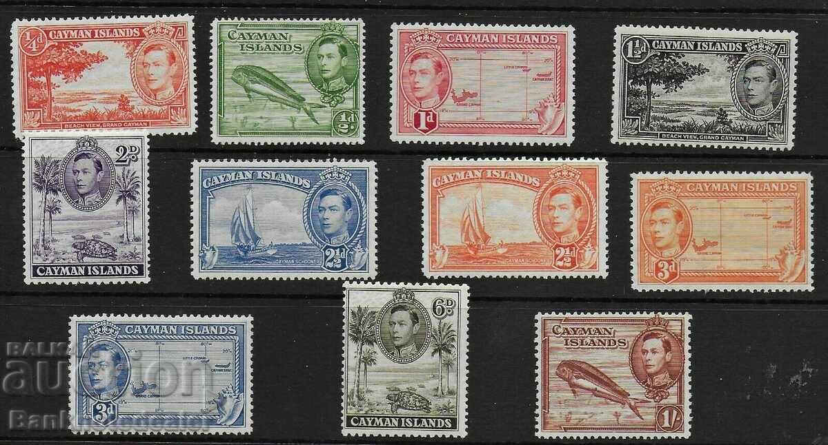 Cayman Islands 1938 KGVI Pictorials  SS to 1/- MH