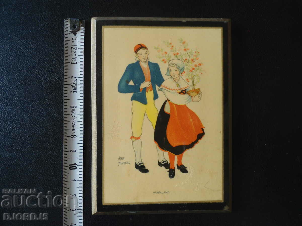 Old painting, wood, souvenir - 6 Old painting, wood, souvenir - 6