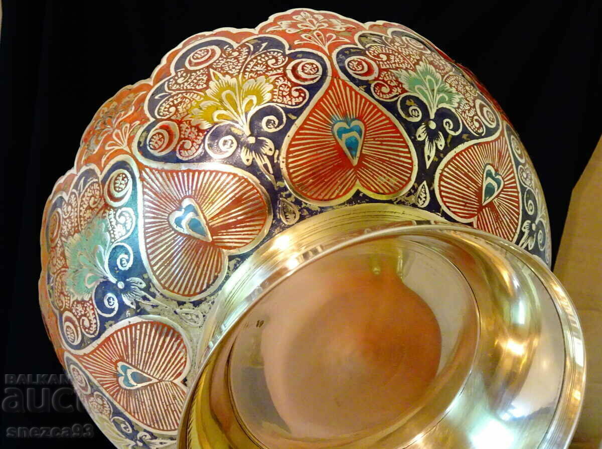 Μπρονζέ φρουτιέρα 720 g, σμάλτο κυττάρων. - 5