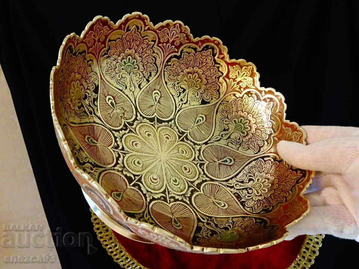 Μπρονζέ φρουτιέρα 720 g, σμάλτο κυττάρων. - 6