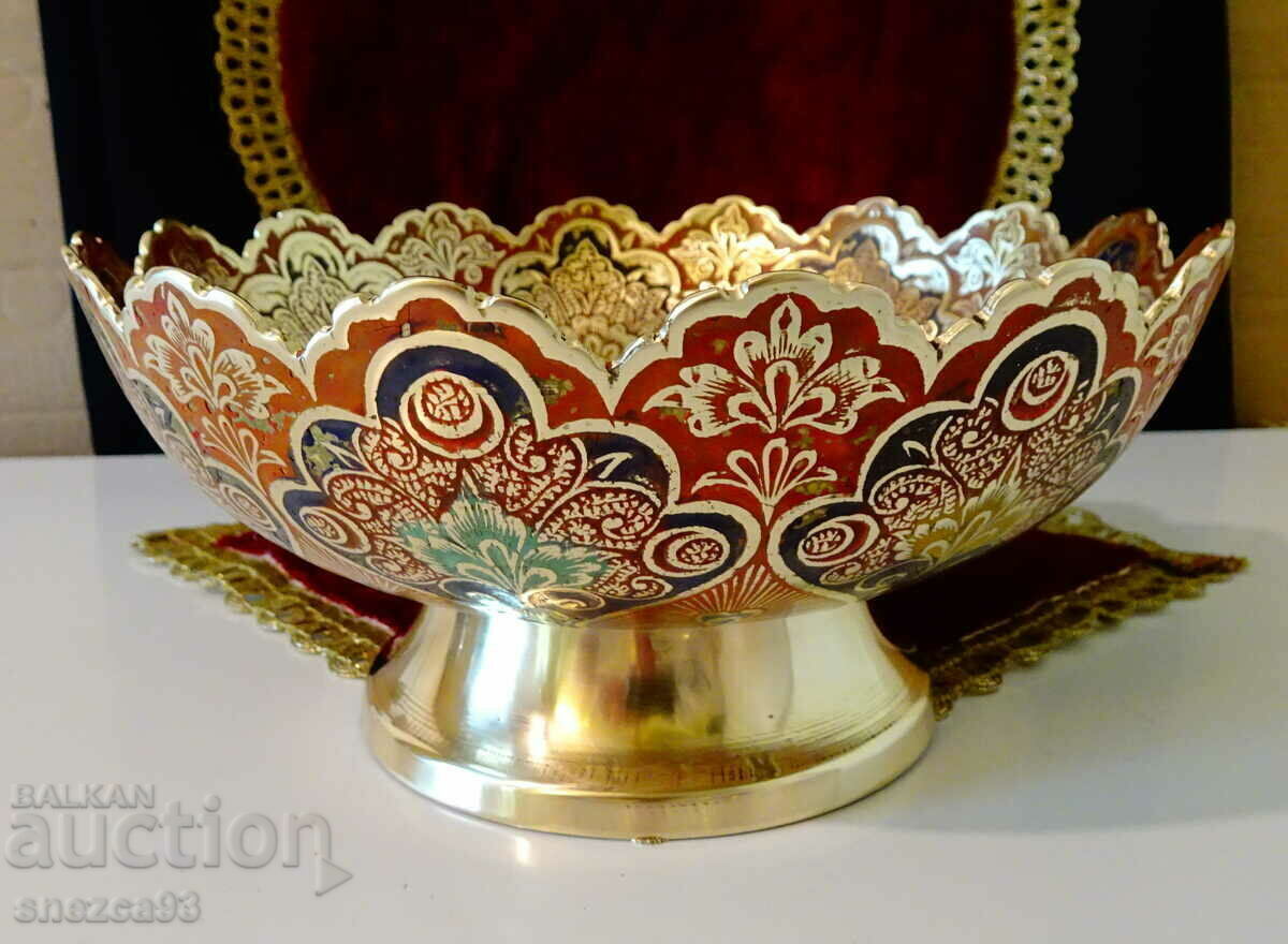 Μπρονζέ φρουτιέρα 720 g, σμάλτο κυττάρων. - 7