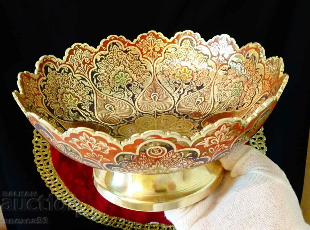 Μπρονζέ φρουτιέρα 720 g, σμάλτο κυττάρων.