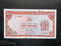 RODESIA, 2 dolari, 1974, VF / XF