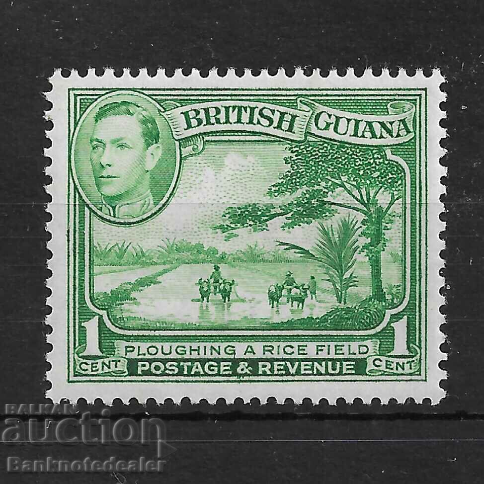 GUIANA BRITANICA 1938-52 SG308a KGVI Definitive 1940 1c verde