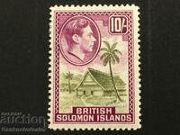 BRITISH SOLOMON ISLANDS 10s KGVI 1939 MLM