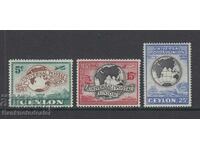 Ceylon 1949 UPU Σετ 3 γραμματοσήμων SG410-412 MH