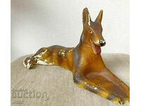 I AM SELLING AN OLD BULGARIAN ROYAL CERAMIC FIGURE - DOG