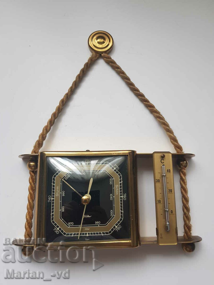 Old German barometer with Fisher thermometer with price 50.00 BGN | € 25.56 Old German barometer with Fisher thermometer with price 50.00 BGN | € 25.56