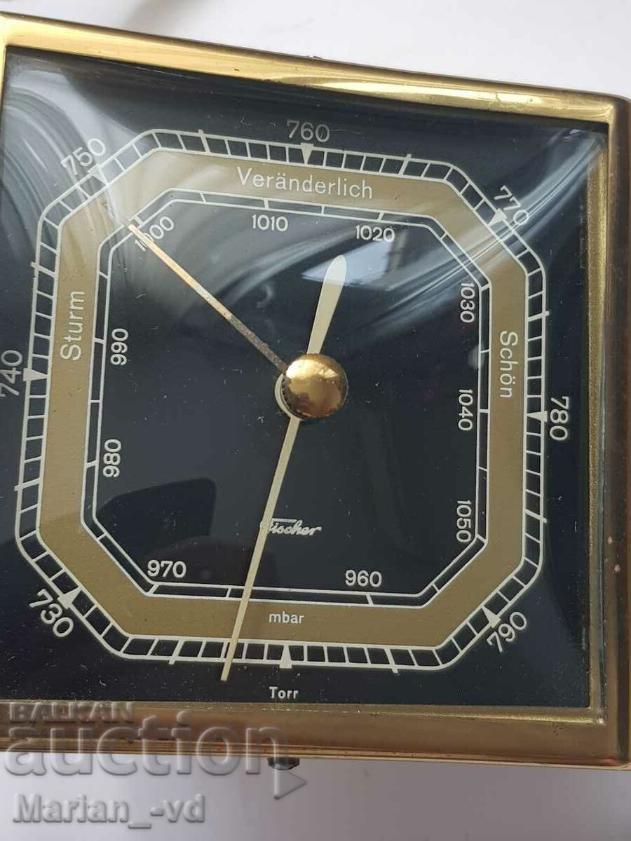 Old German barometer with Fisher thermometer - 5 Old German barometer with Fisher thermometer - 5