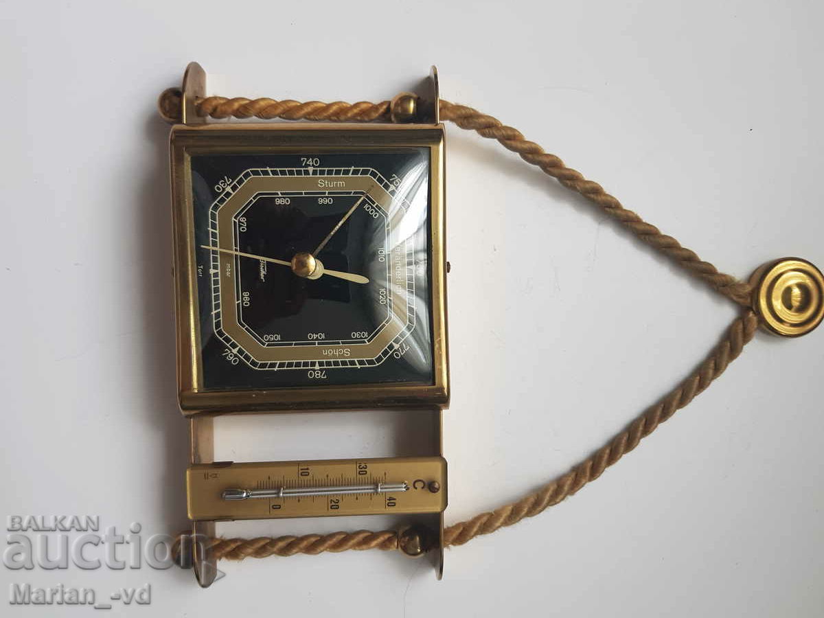 Old German barometer with Fisher thermometer - 6 Old German barometer with Fisher thermometer - 6
