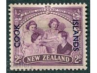 COOK ISLANDS 1946 2d purple SG147 mint MH FG Peace Victory