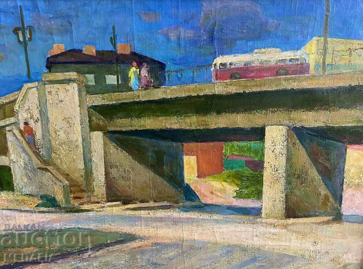 Auction Zdravko Alexandrov - "Cityscape" - oil paints - signed Auction Zdravko Alexandrov - "Cityscape" - oil paints - signed