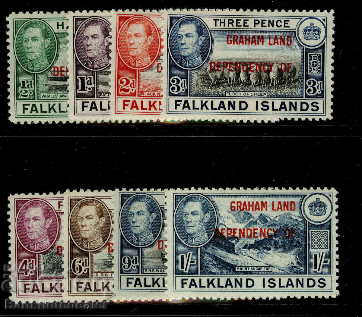 FALKLAND ISLANDS - Graham Land SG A1-A8, complete set, NM
