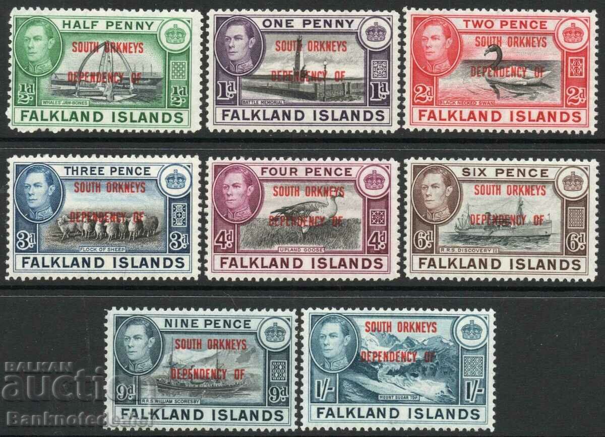 Νήσοι Φώκλαντ SOUTH ORKNEYS-1944-45 Ορισμός σε 1 / - Sg C1- MNH