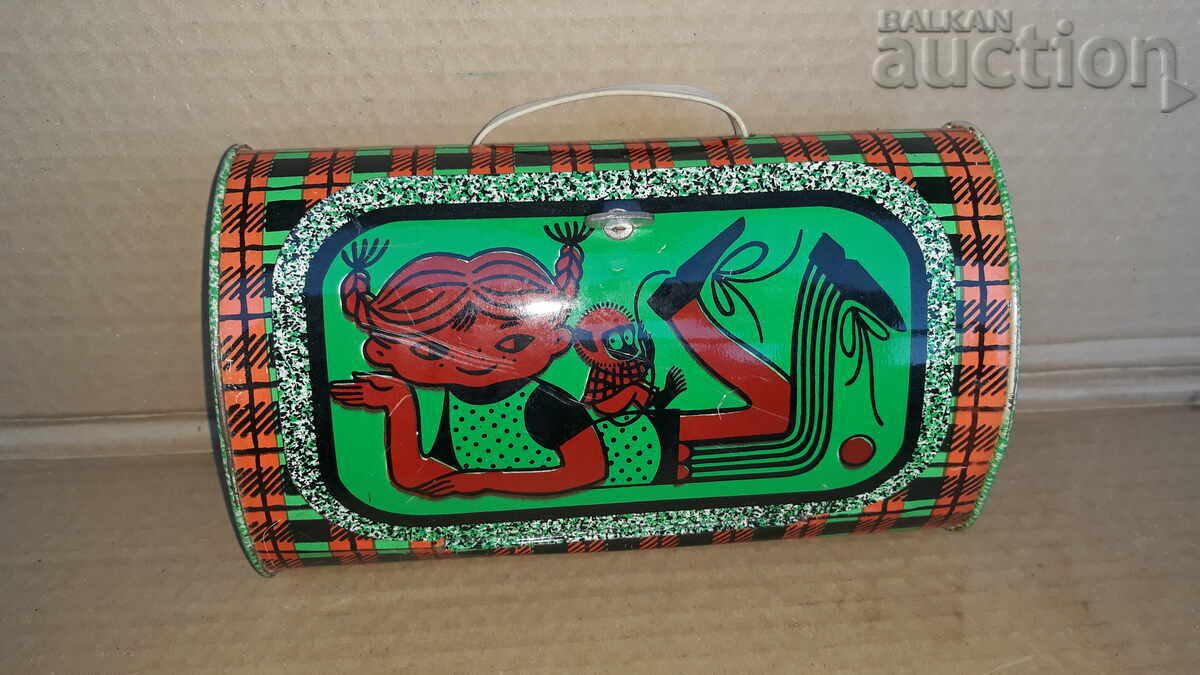 retro vintage children's food box 70s sheet metal toy with price 35.00 BGN | € 17.90