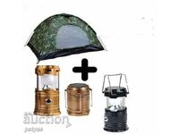 Tent-four-seater + camping LED solar lantern
