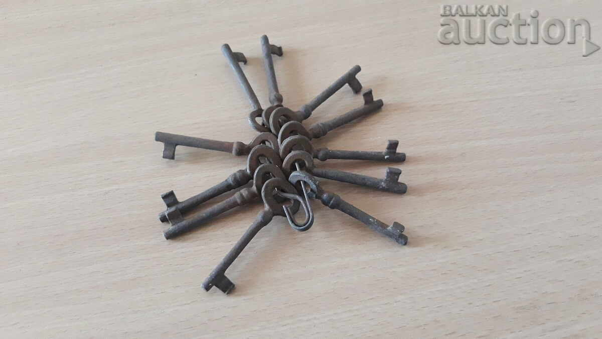Blocare cheie antică cheie cheie cheie lot - 7 Blocare cheie antică cheie cheie cheie lot - 7