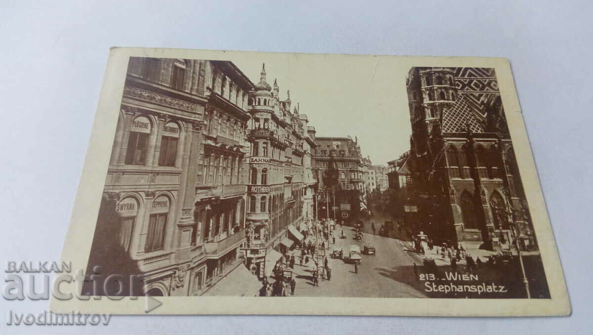 Carte poștală Wien Stephansplatz 1928