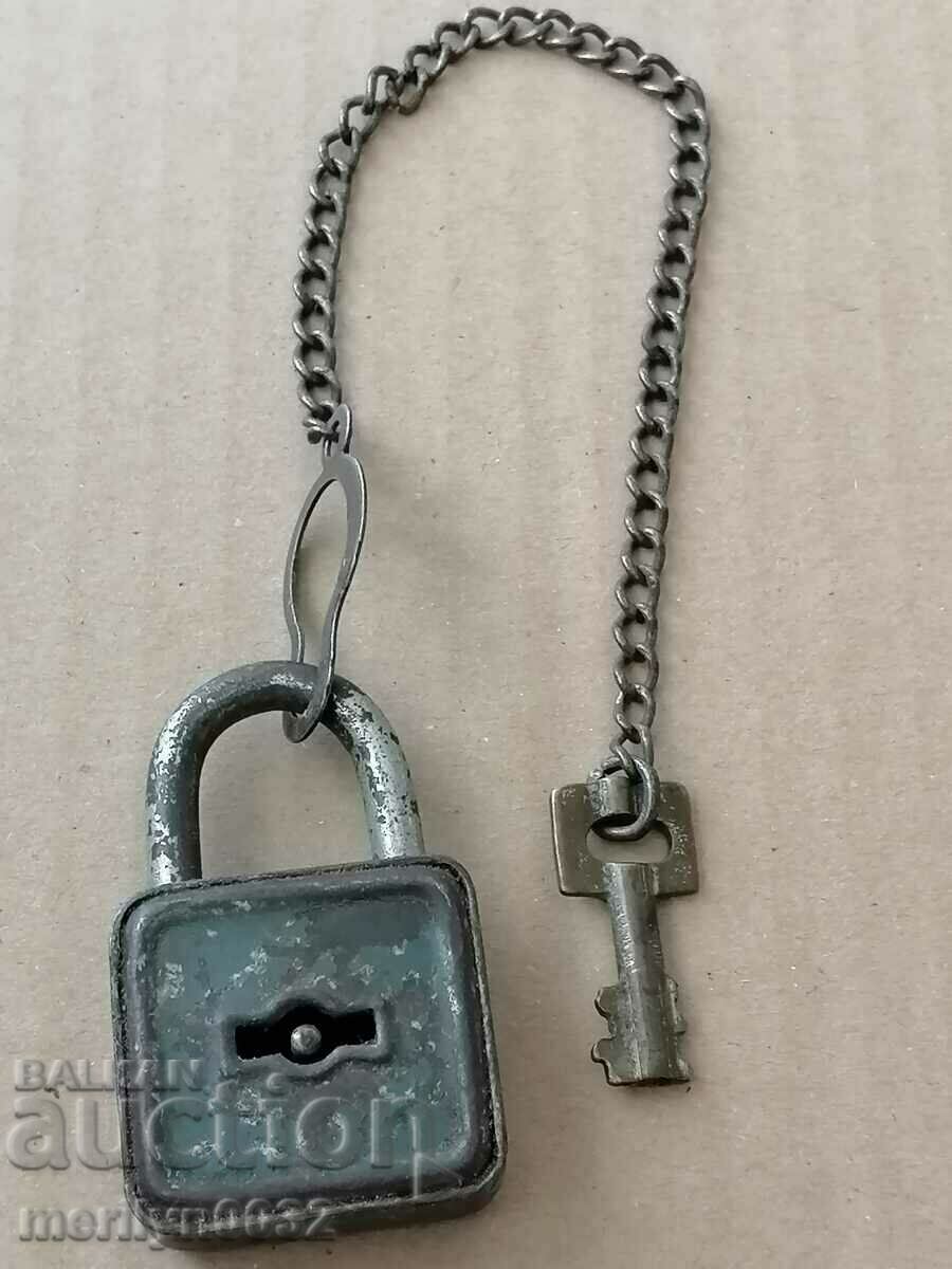 Old padlock with padlock padlock, latch, suitcase