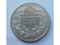 50 stotinki Bulgaria argint 1910 - monedă de argint