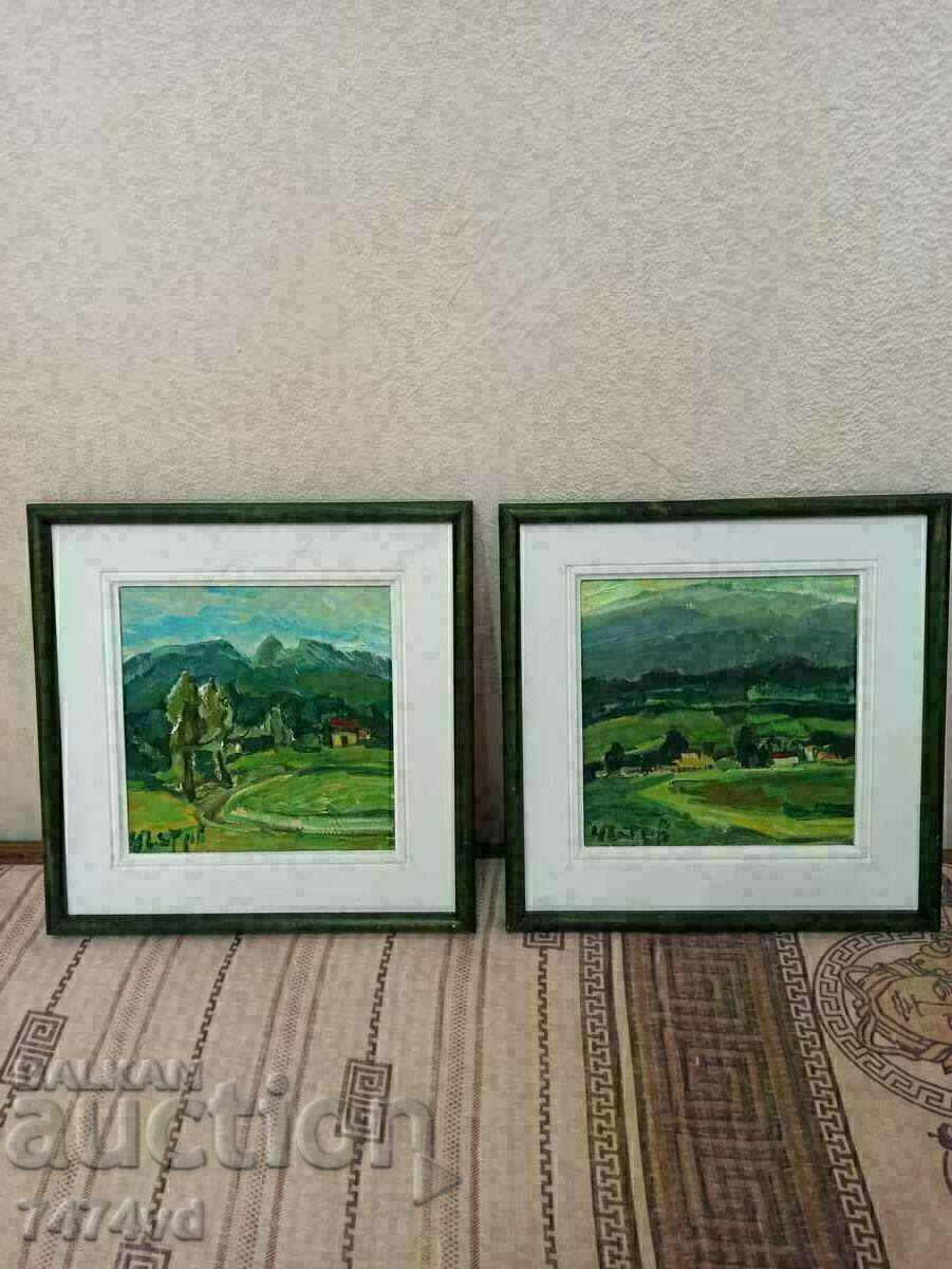 2 PAINTINGS BY CHAVDAR PETROV
