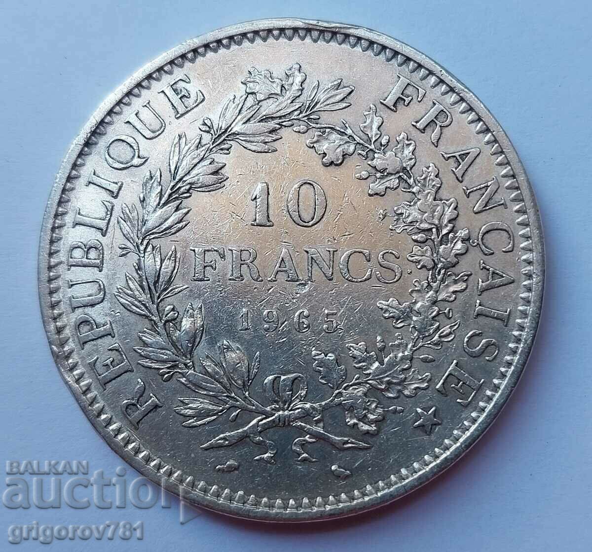 Ασημένιο 10 φράγκα Γαλλία 1965 - ασημένιο νόμισμα # 1