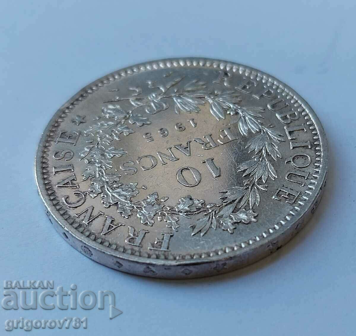 Δημοπρασία Ασημένιο 10 φράγκα Γαλλία 1965 - ασημένιο νόμισμα # 5