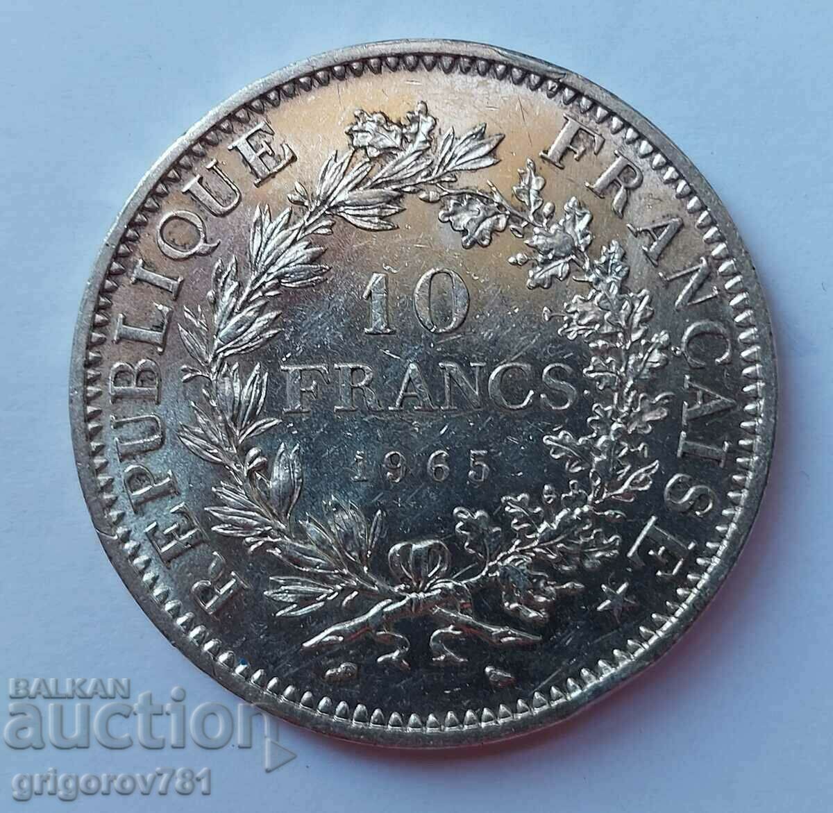 Ασημένιο 10 φράγκα Γαλλία 1965 - ασημένιο νόμισμα # 5