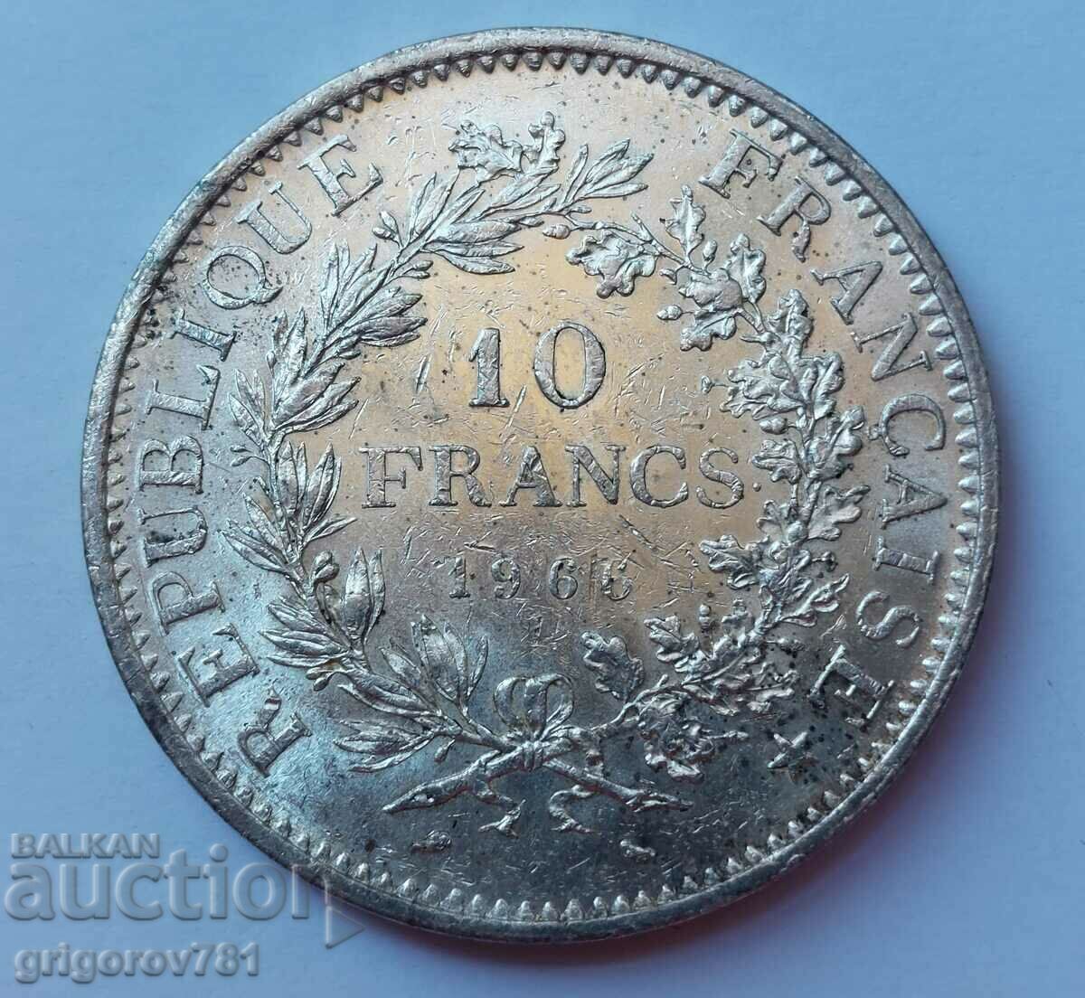 Ασημένιο 10 φράγκα Γαλλία 1966 - ασημένιο νόμισμα # 11