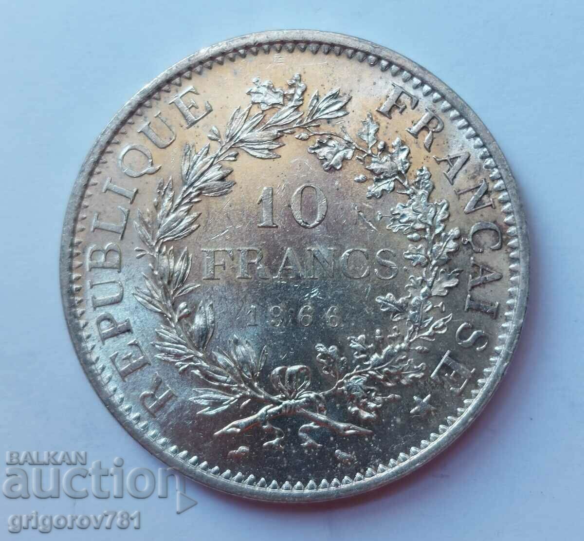 10 franci argint Franța 1966 - monedă de argint # 13