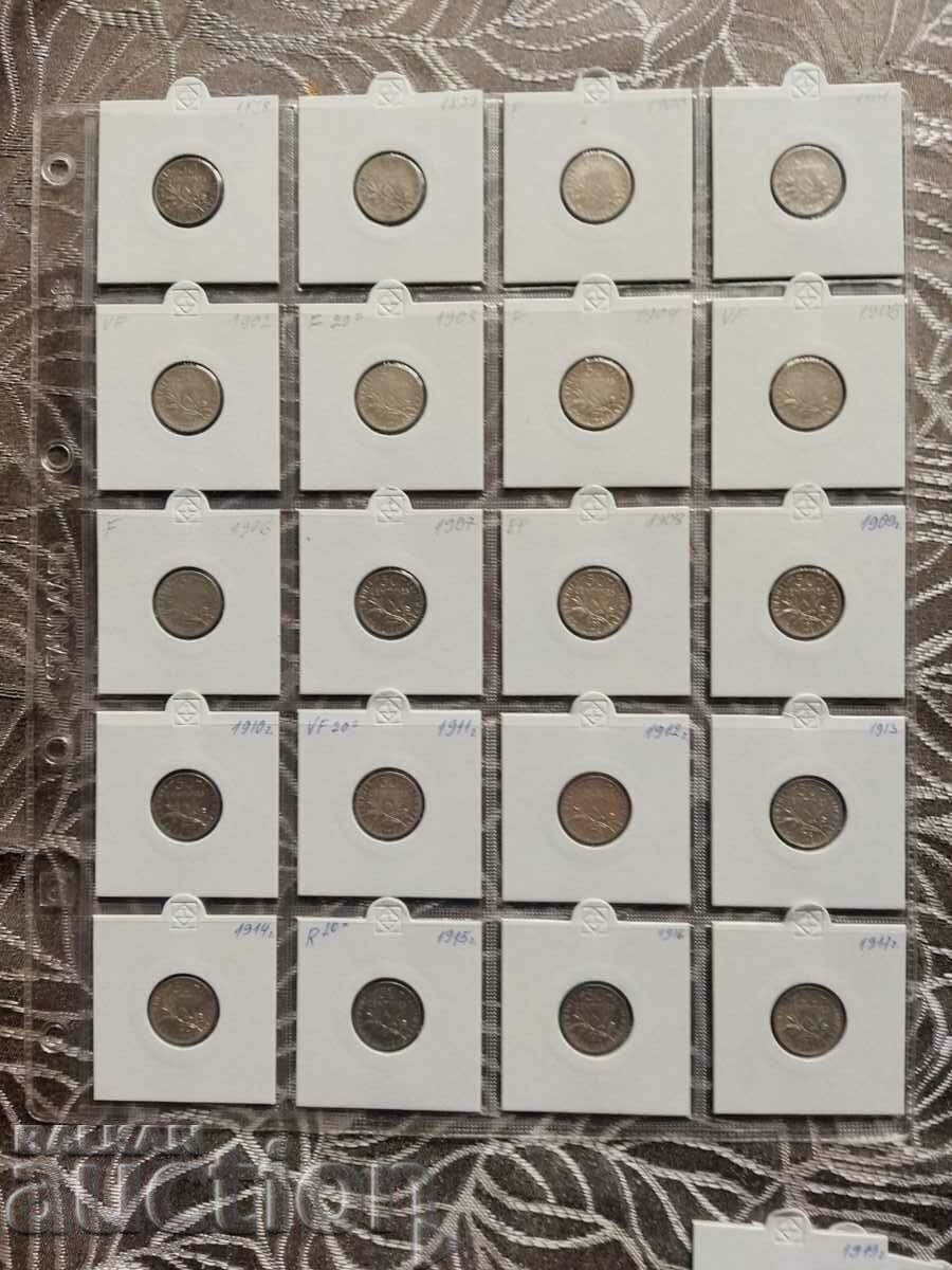 All 50 centime coins from 1898 to 1920 with price 230.00 BGN | € 117.60 All 50 centime coins from 1898 to 1920 with price 230.00 BGN | € 117.60