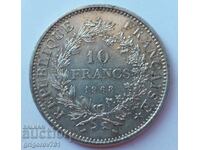 Ασημένιο 10 φράγκα Γαλλία 1968 - ασημένιο νόμισμα # 21