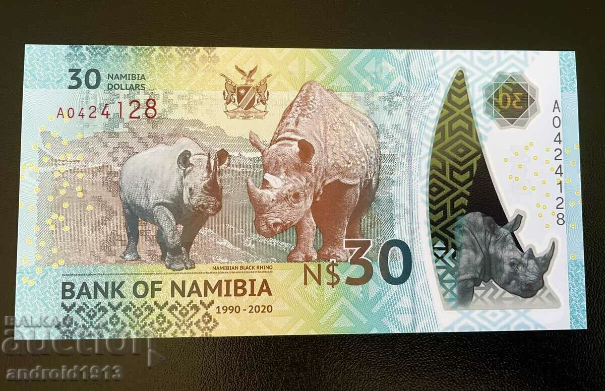 Auction NAMIBIA $ 30, 2020, UNC, JUBILEE Auction NAMIBIA $ 30, 2020, UNC, JUBILEE