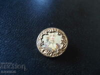 Old button, medallion, image, fittings
