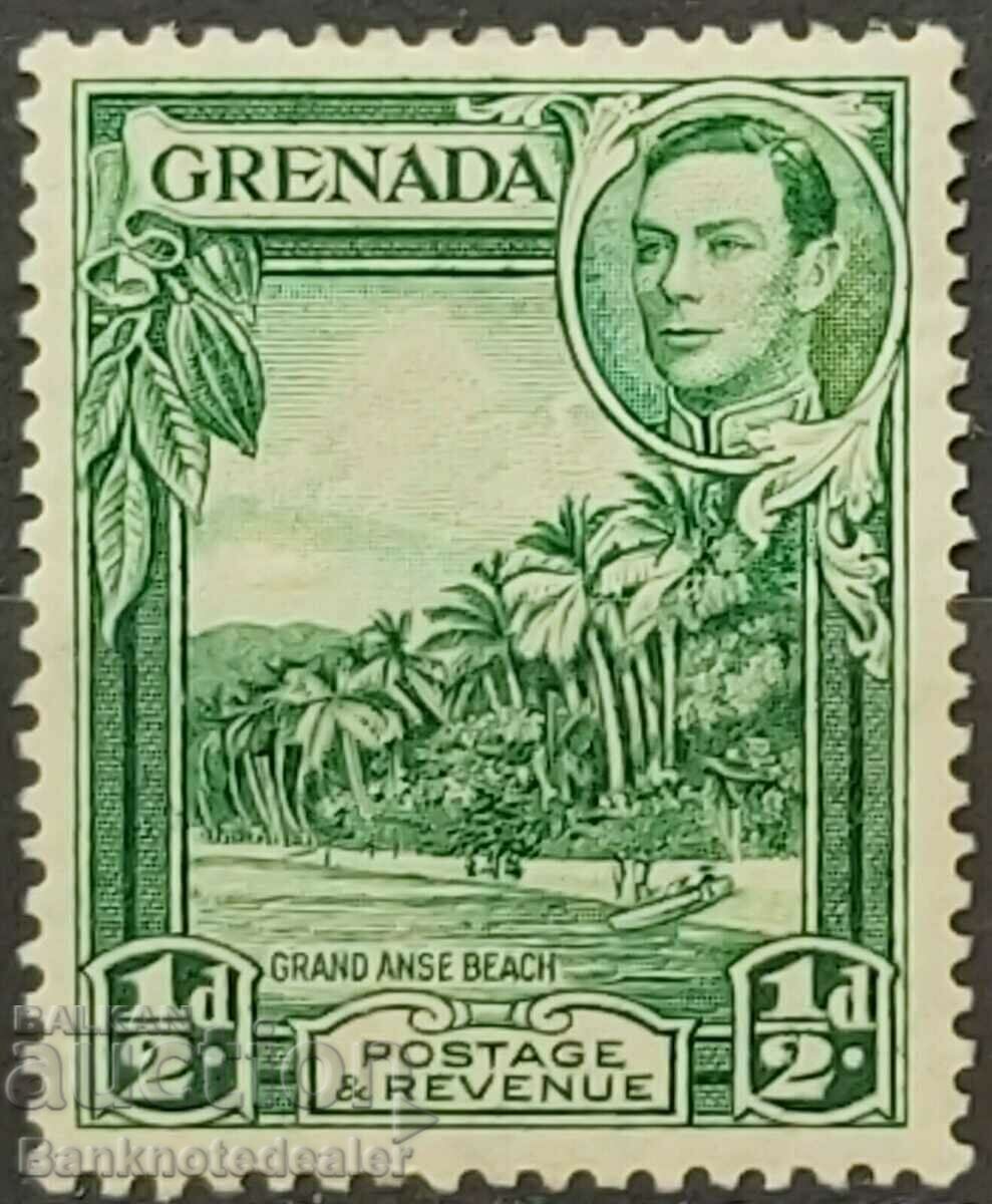 Grenada 1 / 2d Galben Verde 1938-50 SG153b