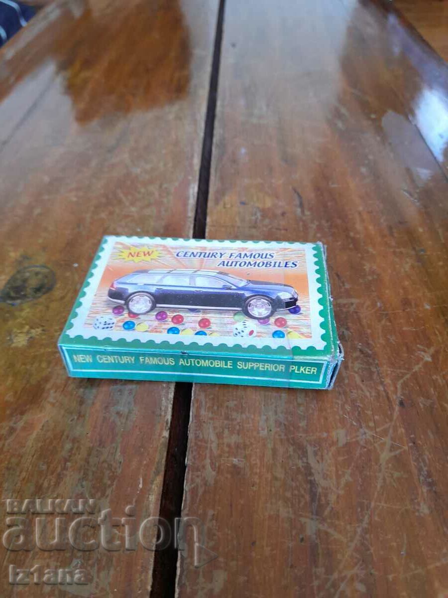 Old car playing cards