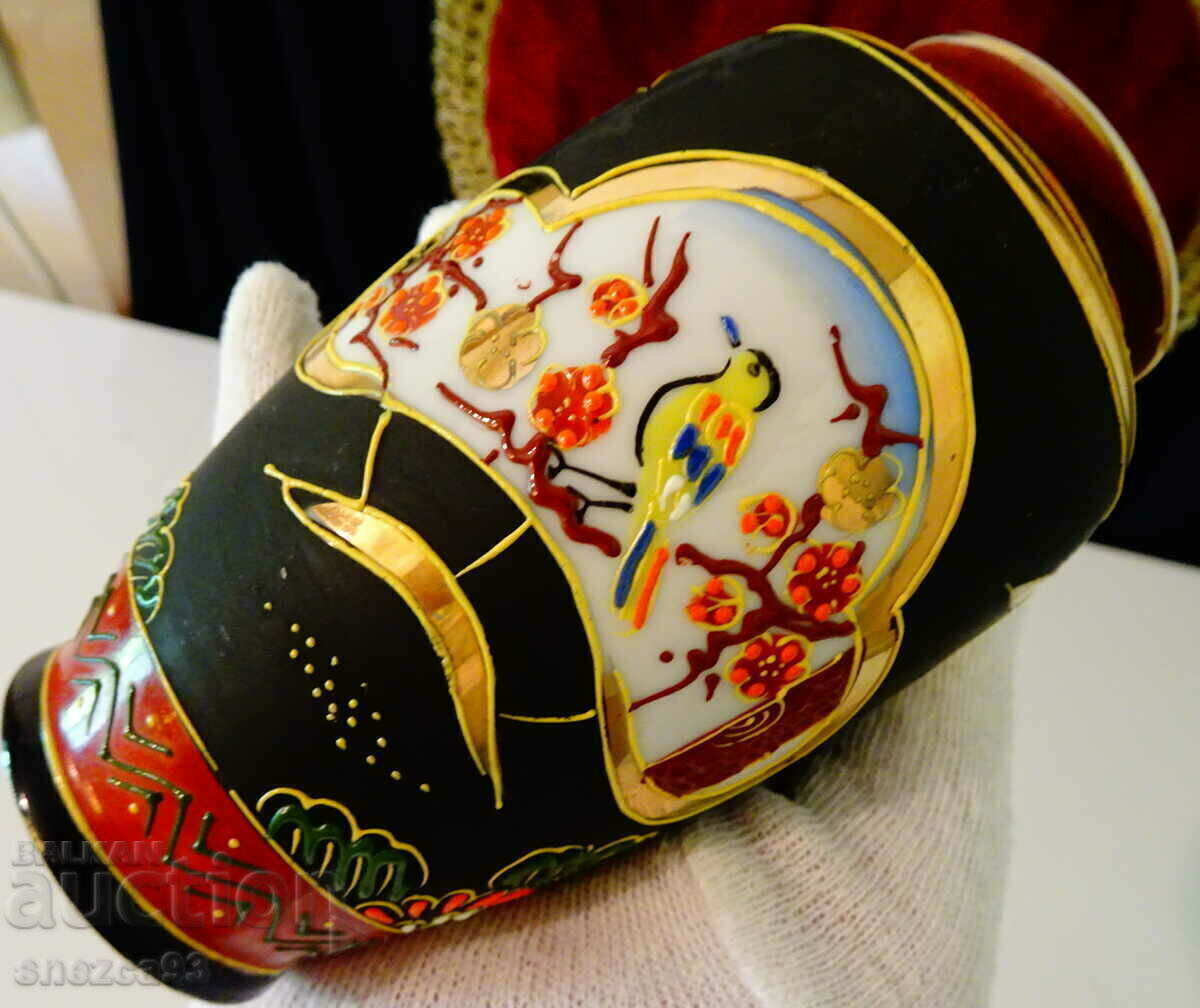 Vază japoneză din porcelană, aur, Satsuma. - 5 Vază japoneză din porcelană, aur, Satsuma. - 5
