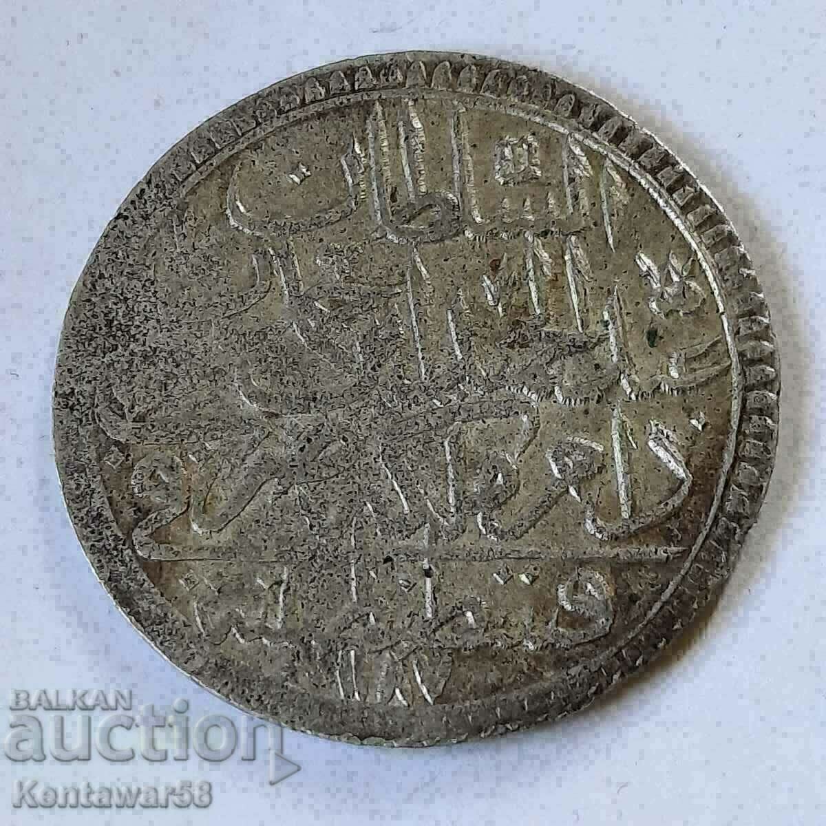 Ottoman Empire 60 Para (2 Gold) 1187/10 Silver.