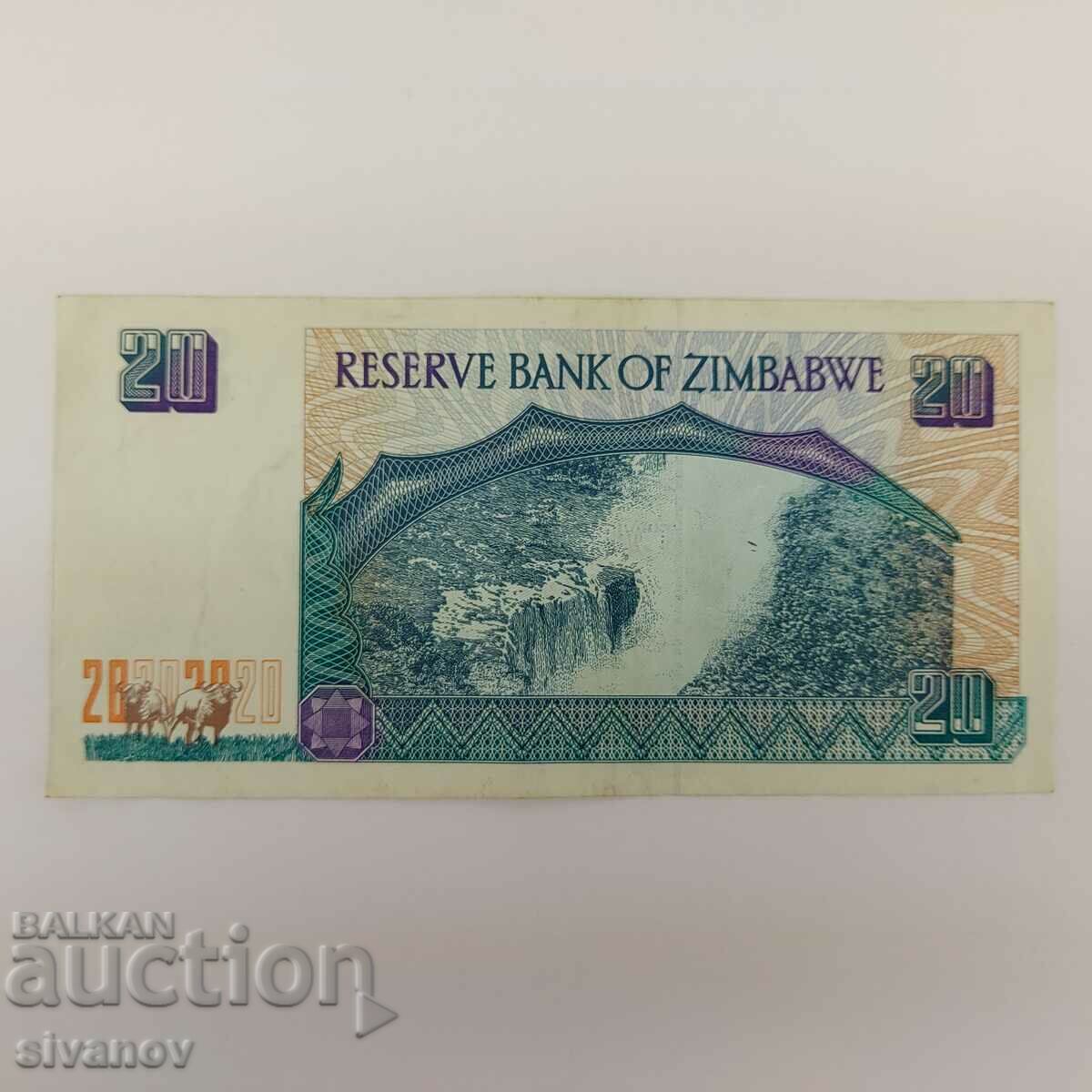 Zimbabwe $ 20 1997 # 3916 with price 7.99 BGN | € 4.09 Zimbabwe $ 20 1997 # 3916 with price 7.99 BGN | € 4.09